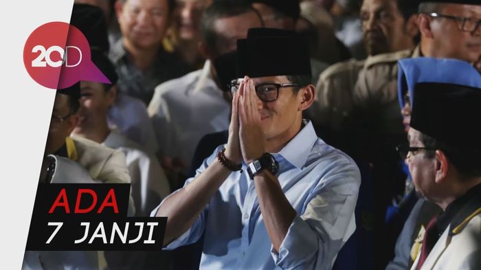 Cawapres Sandiaga Sesumbar Janjikan Pemerintahan Bersih