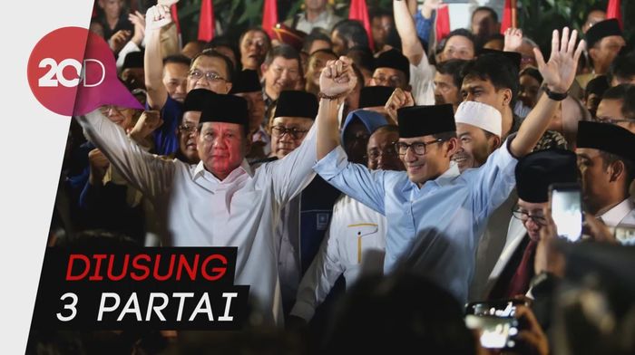 Prabowo Resmi Gandeng Sandiaga Jadi Cawapres