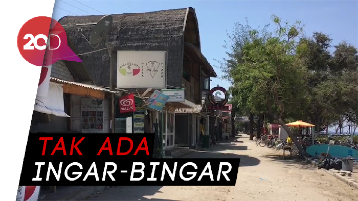 Usai Dihantam Gempa, Gili Trawangan Porak-peranda