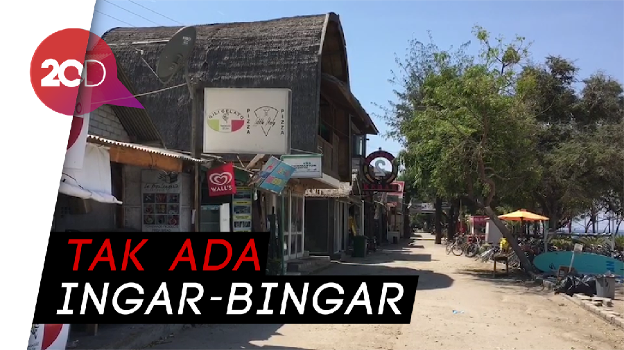 Usai Dihantam Gempa, Gili Trawangan Porak-peranda