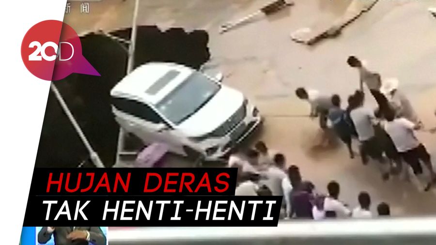 Dahsyatnya Longsor dan Lubang Raksasa di China Akibat Banjir 