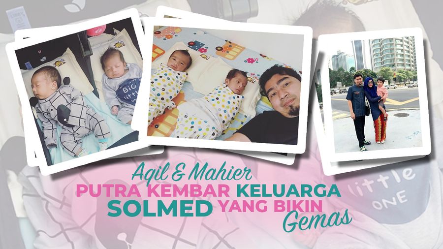 Aqil & Mahier,  Putra Kembar Solmed yang Bikin Gemas