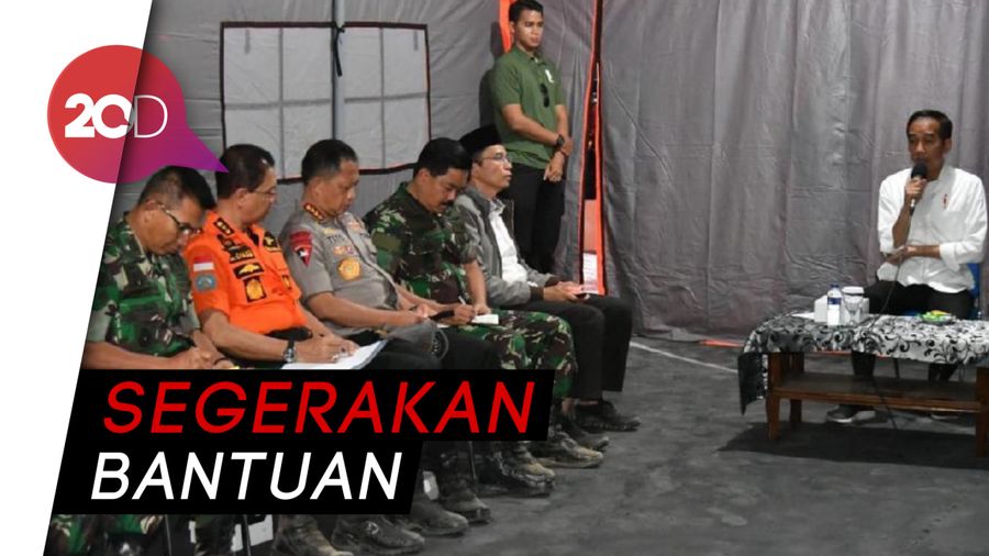 Instruksi Presiden dari Tenda Pengungsi  Gempa Lombok