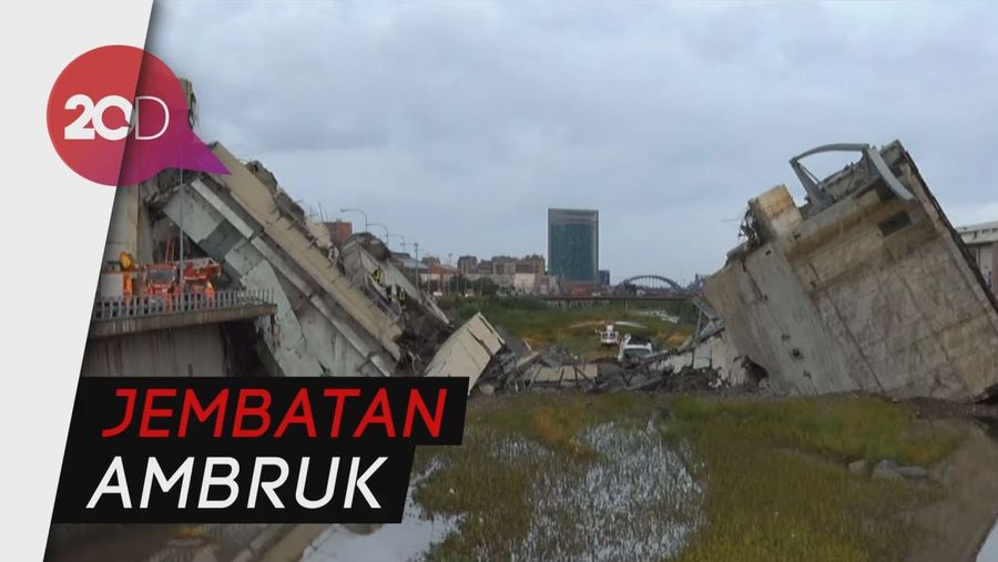 Jembatan Jalan Layang di Italia Ambruk, 10 Tewas