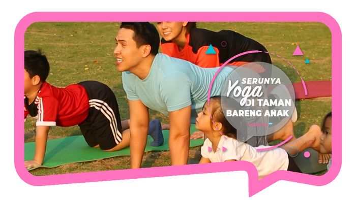 Serunya Yoga di Taman Bareng Anak