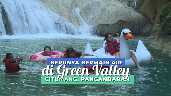 Segernya Bermain air di Sungai Citumang Pangandaran