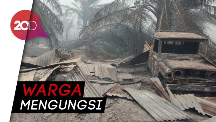 Bukti Keganasan Si Jago Merah Lalap 20 Rumah di Riau