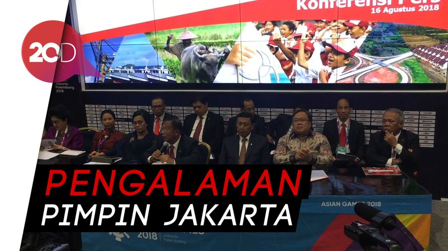Promosi Asian Games, Para Menteri Jokowi Paparkan RAPBN di JCC