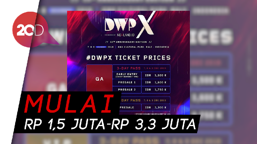 Partygoers! Ini Harga Tiket DWPX di Bali
