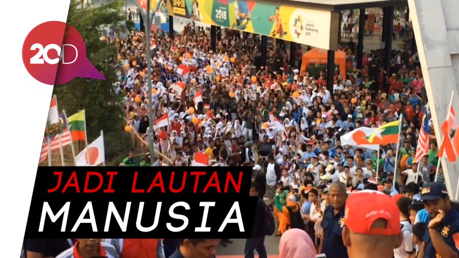 RPTRA Kalijodo Penuh Sesak Gara-gara Pawai Obor Asian Games