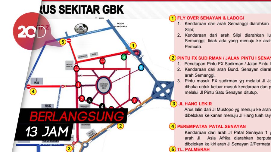Catat! Ini Rekayasa Lalu Lintas saat Pembukaan Asian Games