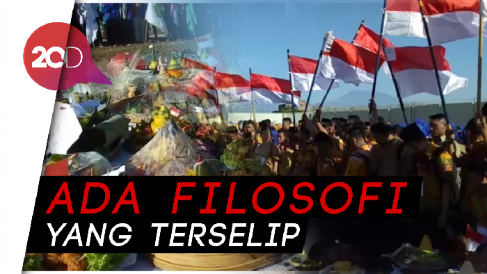Rayakan Kemerdekaan RI, Mahasiswa IAIN Buat 110 Tumpeng