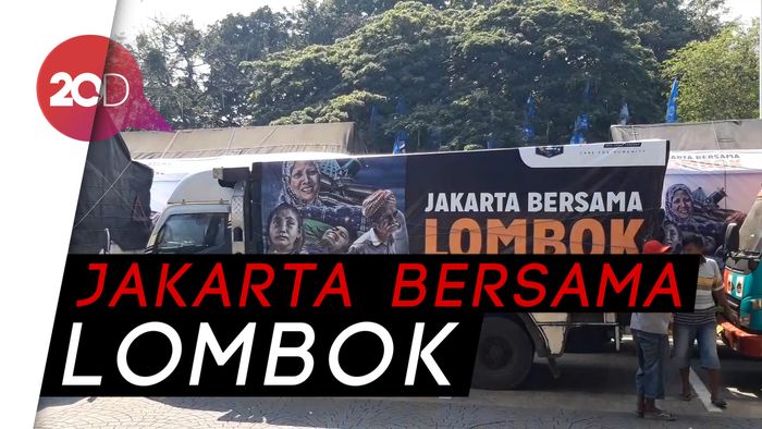 Peduli Lombok, Jakarta Kirimkan Kebutuhan Pokok dan Sapi