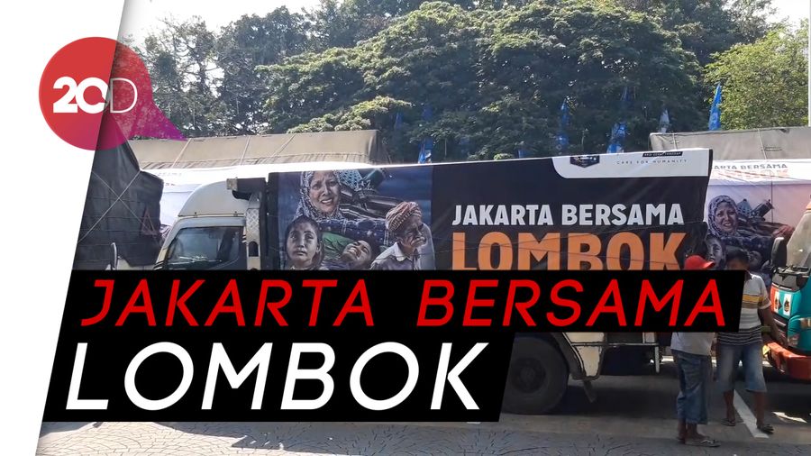 Peduli Lombok, Jakarta Kirimkan Kebutuhan Pokok dan Sapi