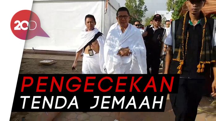 Pasca Angin Kencang di Arafah, Menag Tinjau Tenda Jemaah