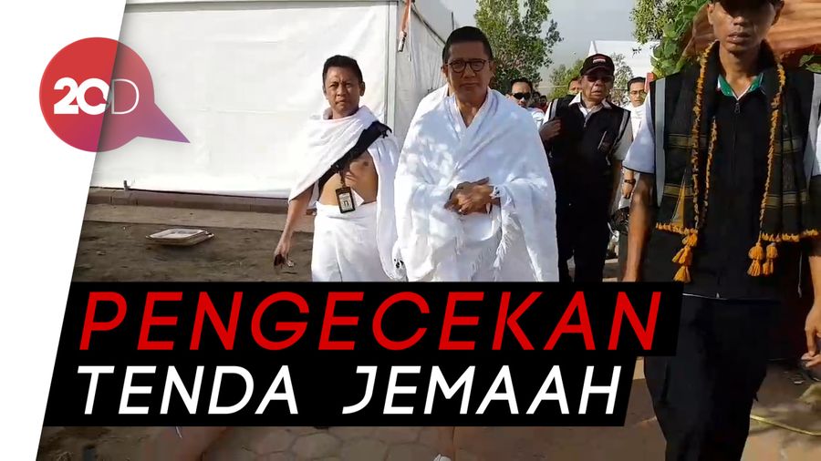 Pasca Angin Kencang di Arafah, Menag Tinjau Tenda Jemaah