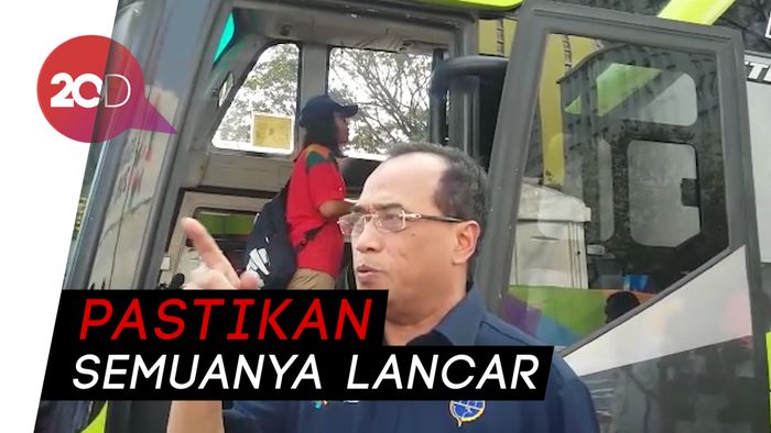 Ke Wisma Atlet, Menhub Cek Pelayanan Bus Atlet Asian Games