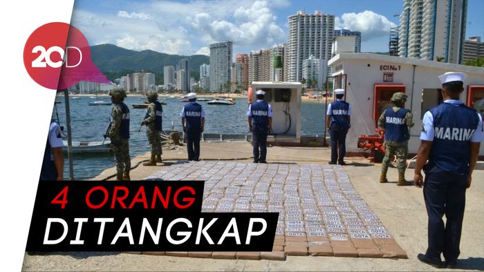 Aksi AL Meksiko Kejar Pengedar Narkoba Belasan Ton