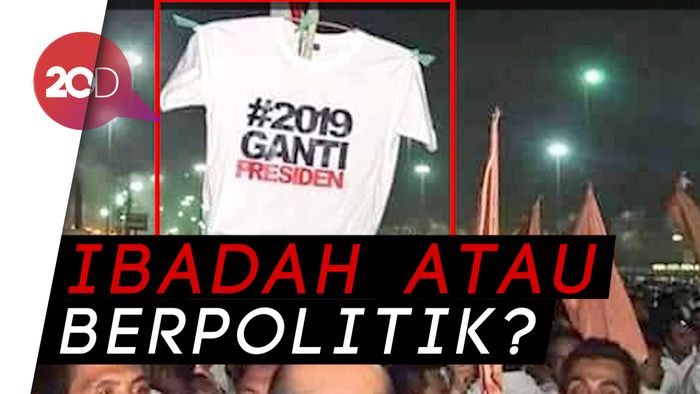 Kaus #2019GantiPresiden Dikibarkan di Makkah Saat Ibadah Haji