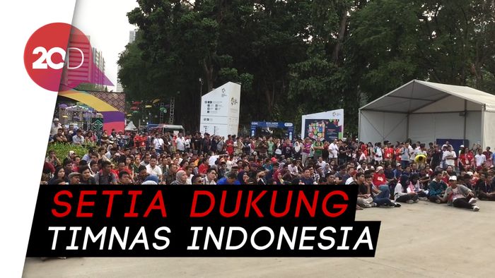 Seru! Pengunjung Padati Zona Bhin Bhin, Nobar Indonesia Vs UEA