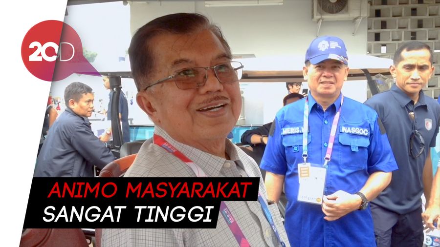 Tinjau Pertandingan Asian Games di GBK, JK Sentil Masalah Tiket