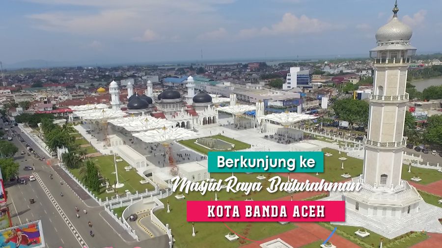 Melihat Kemegahan Masjid Baiturrahman Banda Aceh dari Dekat