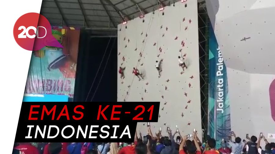 Aksi Climber Hinayah dkk Berhasil Rebut Emas ke-21