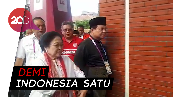 Adem! Prabowo, JK, dan Mega Kompak Tonton Silat Asian Games