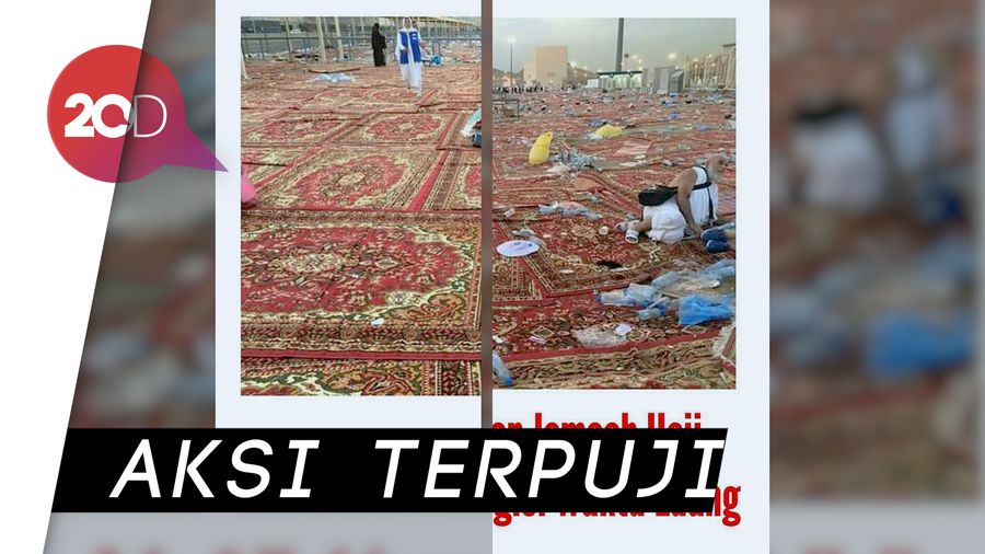 Aksi Bersih-bersih Jemaah Haji Jepang