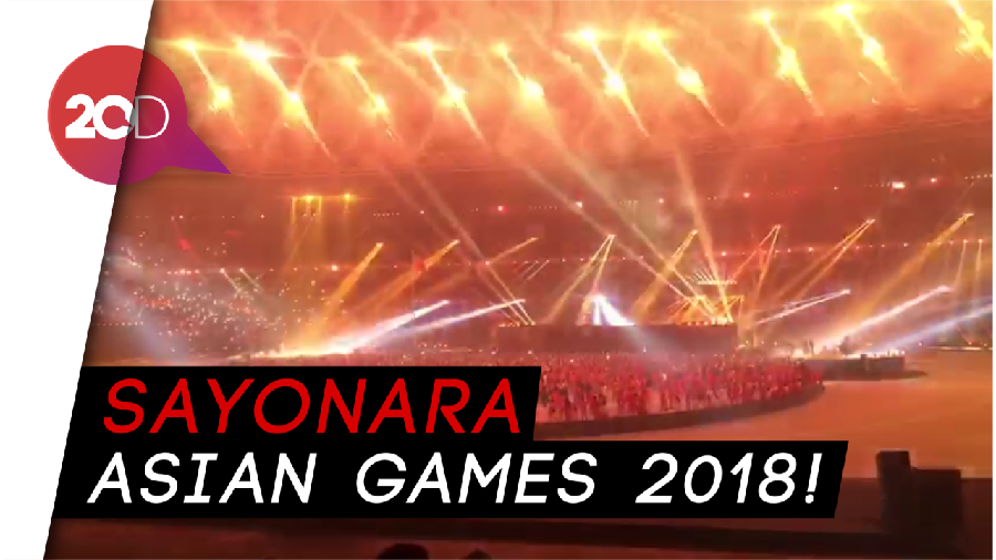 Gemerlap Kembang Api di Closing Ceremony Asian Games