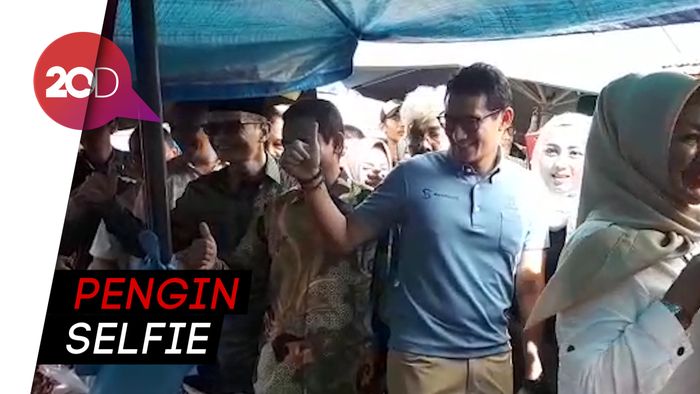 Sandi ke Pekanbaru, Bikin Riuh Pedagang Pasar Cik Puan