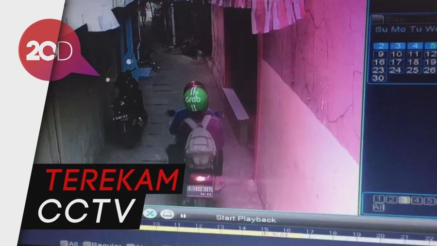  Terekam CCTV, Aksi Pencurian Motor Bermodus Ojol