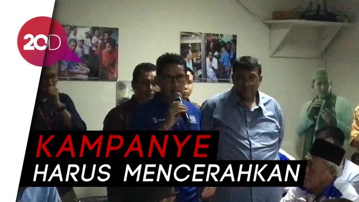 Sandi ke Relawan: Prabowo Ingin Kampanye Kita Tak Saling Serang