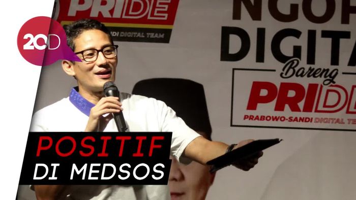 Sandi ke Relawan: Politik Jangan Hanya Berisik di Medsos