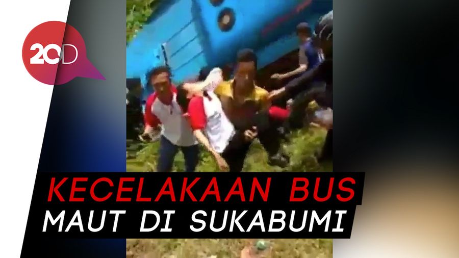 Ngeri! Begini Proses Evakuasi korban Bus Maut di Sukabumi