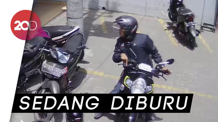 Terekam CCTV, Pencurian Motor dalam Hitungan Detik