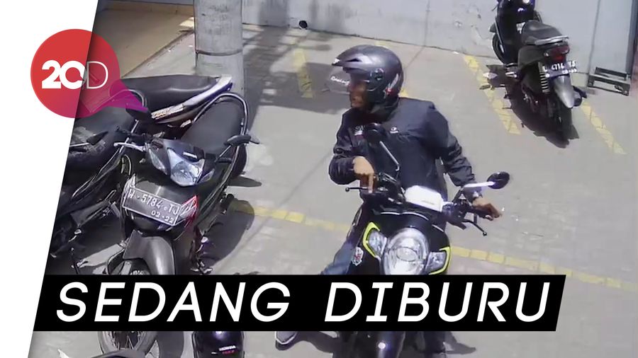 Terekam CCTV, Pencurian Motor dalam Hitungan Detik