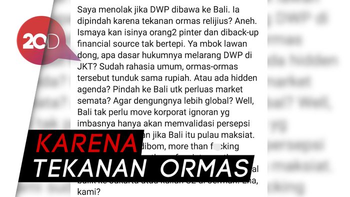 Tolak DWP di Bali, Jerinx SID: Kami Sudah 2x Dibom!
