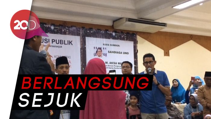 Sandi: Masyarakat Ingin Pilpres Tak Saling Serang dan Menjatuhkan