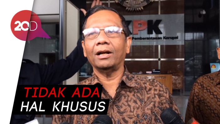 Diskusi ke KPK Sudah Rutin bagi Mahfud MD 