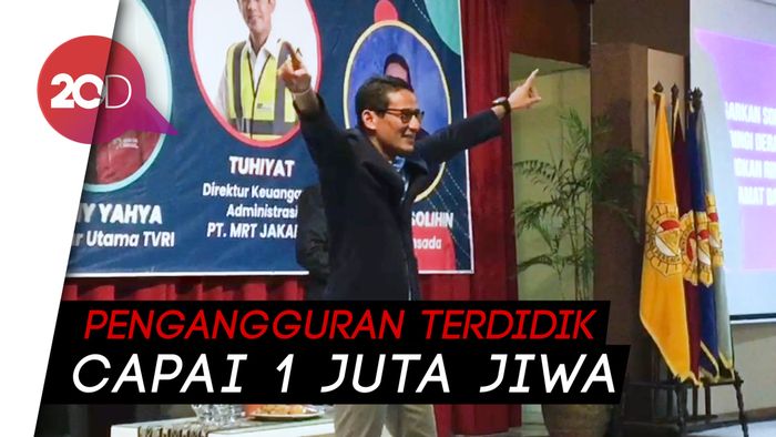 Di Depan Mahasiswa, Sandi Bicara Sulitnya Lapangan Kerja