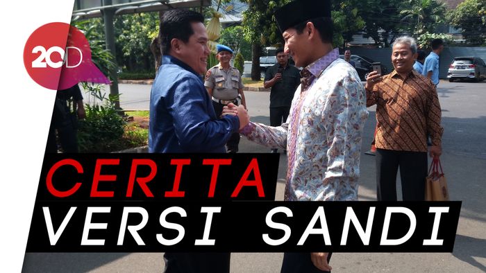 Sandi: Erick Thohir Nangis Saya Jadi Cawapres Prabowo