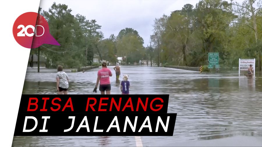 Warga AS Malah Bahagia Diterjang Banjir Akibat Badai Florence