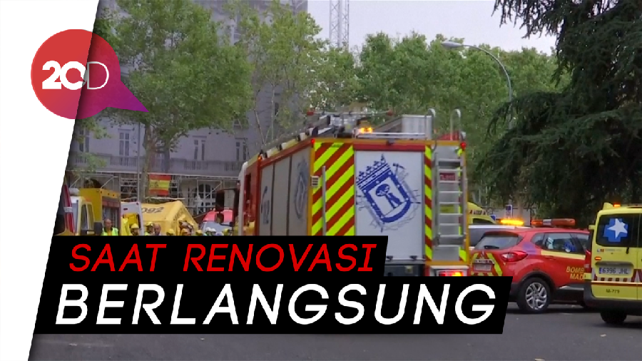 1 Pekerja Tewas Saat Perancah Hotel di Madrid Ambruk