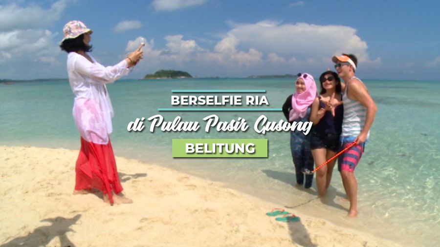 Keren, Ada Pulau Pasir di Tengah Laut Belitung!