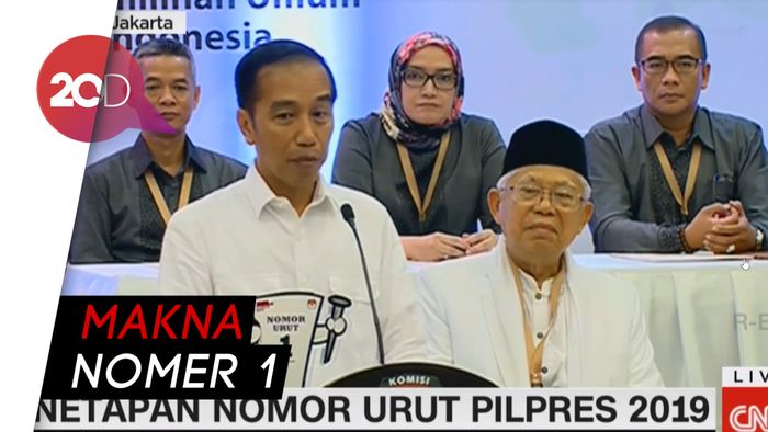 Dapat Nomor 1, Jokowi: Memang yang Diperebutkan RI 1