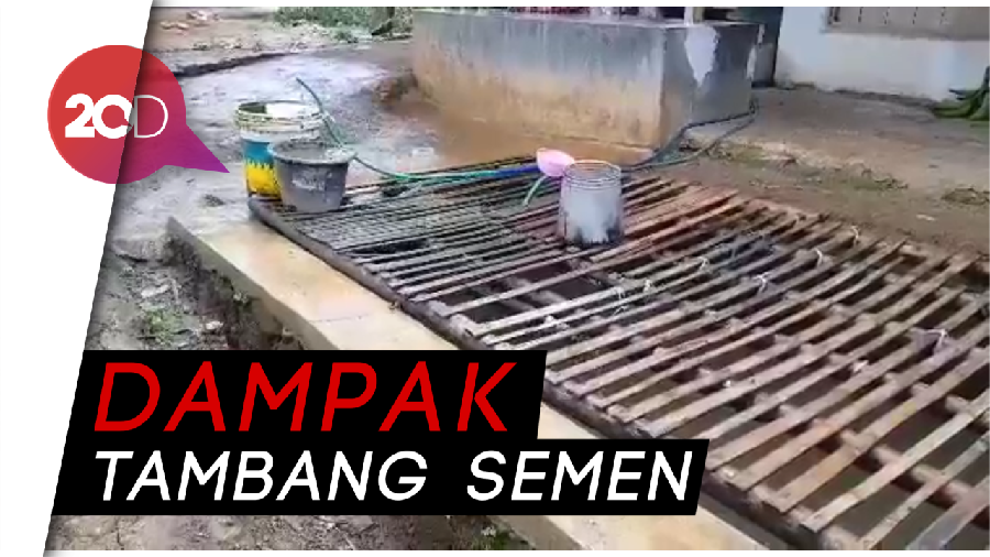 Gara-gara Tambang Semen, Warga di Sukabumi Minum Air Selokan