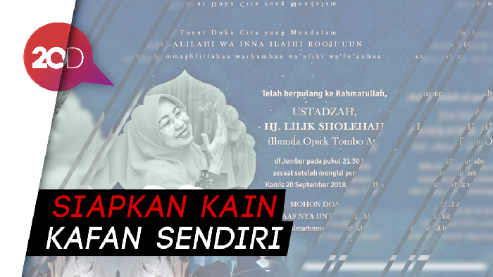 Ibunda Opick Meninggal Dunia