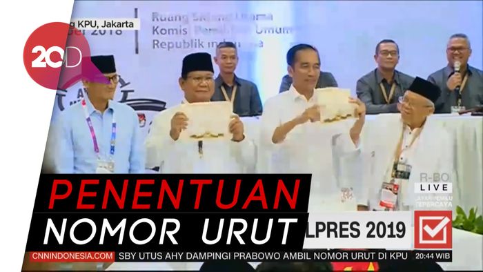 Jokowi-Ma’ruf Nomor 1, Prabowo-Sandi Nomor 2