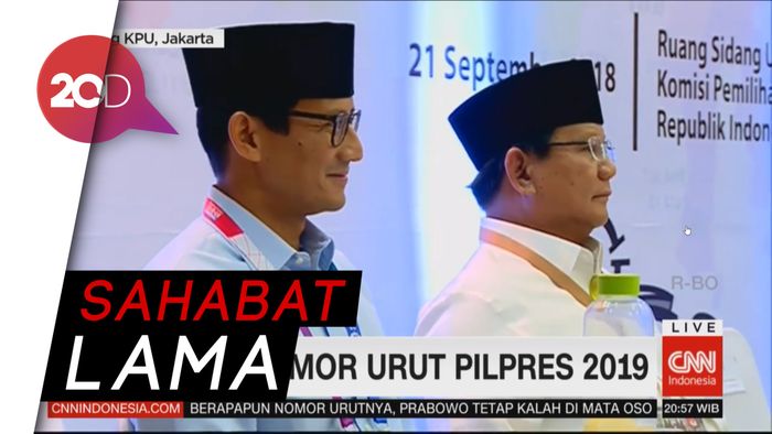 Momen Jokowi Sebut Prabowo dan Sandiaga Sahabat Lama